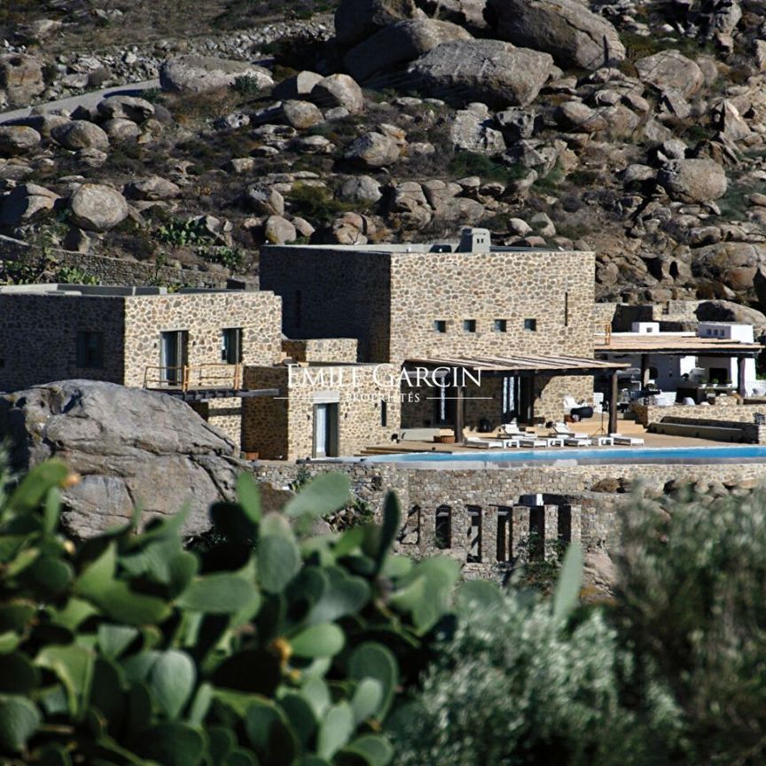 Évasion à Mykonos : Villa Élégante et Tranquille avec Vues Panoramiques - Photo 1