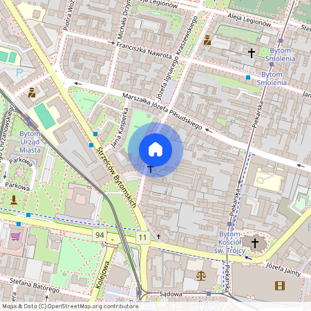 ul. Powstańców Warszawskich, Śródmieście, Bytom, śląskie