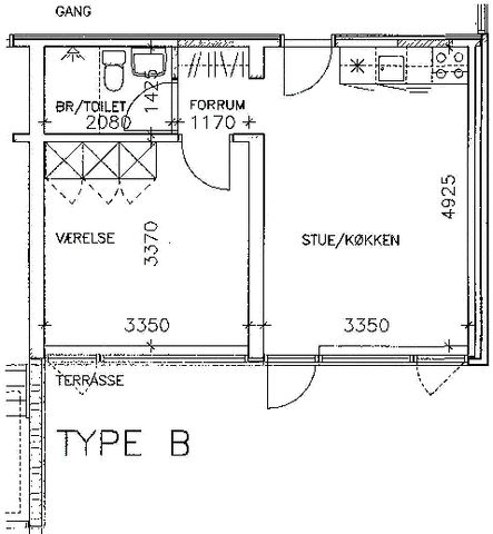 2-værelses studiebolig (Type B) - Foto 2