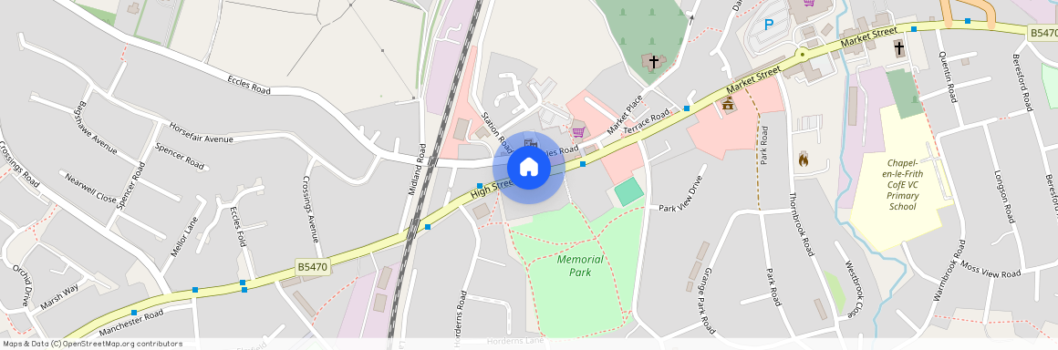 High Street, Chapel-En-Le-Frith, High Peak, SK23