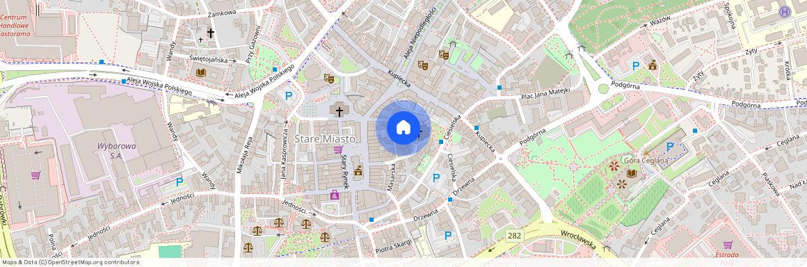 pl. ks. bp. Wilhelma Pluty, Centrum, Zielona Góra, lubuskie