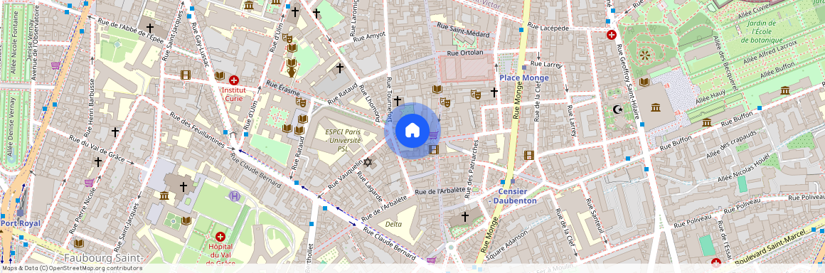 Rue Mouffetard, entre Rue de l'Arbalete et Rue Jean Calvin 75005 Paris (5e arrondissement)