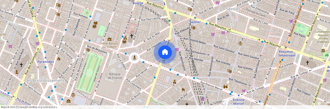 Rue d'Argout entre Rue du Louvre et Rue Montmartre 75002 Paris (2e arrondissement)