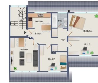 Familienfreundliche 4 Zimmer Dachgeschoss Wohnung in Dibbesdorf - Foto 1