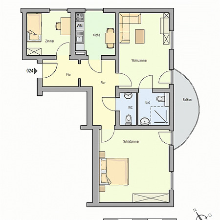 Barrierefreie 2-Zimmer-Wohnung-in Düsseldorf-Oberbilk (unrenovierte Übergabe) - Photo 3