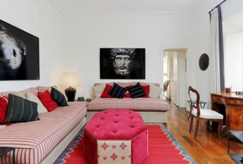 Attic-Spagna: 250mq. Duplex Penthouse located in 15th century Historical Building. Large double living room with fireplace, study, 3 bedrooms, 3 baths, spectauclar entertaining room with 360° views of antique Rome, rooftops and Cupoa’s. Ref #120