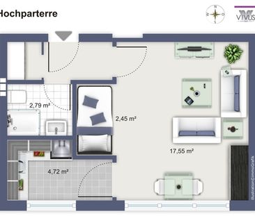 Renovierte 1-Zimmer-Wohnung mit innenliegenden Duschbad in ruhiger ... - Photo 3