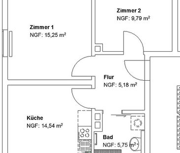 Charmante 2 ZKB in Oberzwehren! - Foto 1