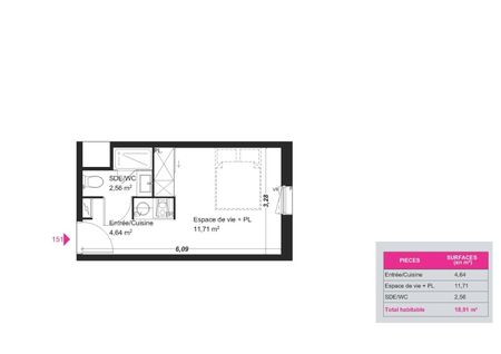 Location Appartement 1 pièce 18m² FRANQUEVILLE ST PIERRE 76520 - Photo 5