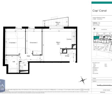 Appartement à louer 3 pièces 59.89m² - Photo 2