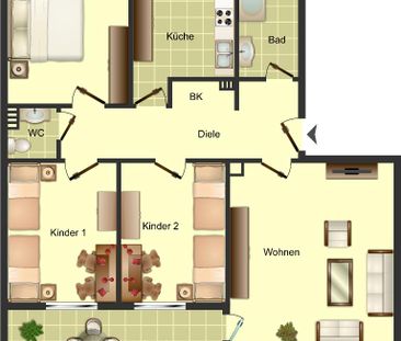 4-Zimmer-Wohnung in Solingen Höhscheid - Photo 1
