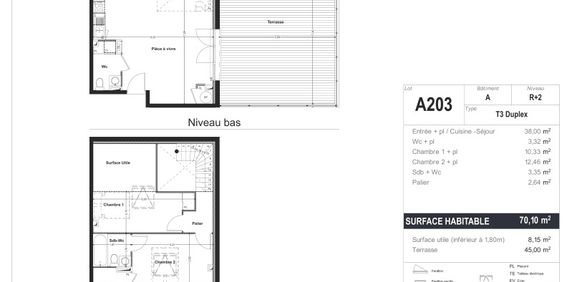 Location Appartement 3 pièces 70m² ST JORY 31790 - Photo 2