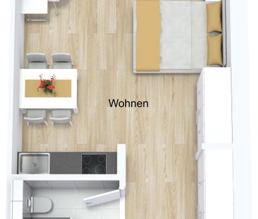 Erstbezug: Neubau 1-Zimmer-Wohnung inkl. Küche in Karlsruhe - Foto 2