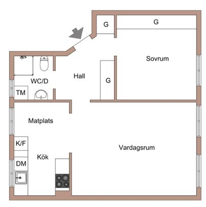 Östermalm - 2rok - 6mån - 15.870kr/mån - Foto 1