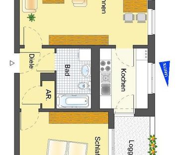Moderne helle 2-Zimmer-Whg. in gepflegter Wohnanlage. - Foto 1