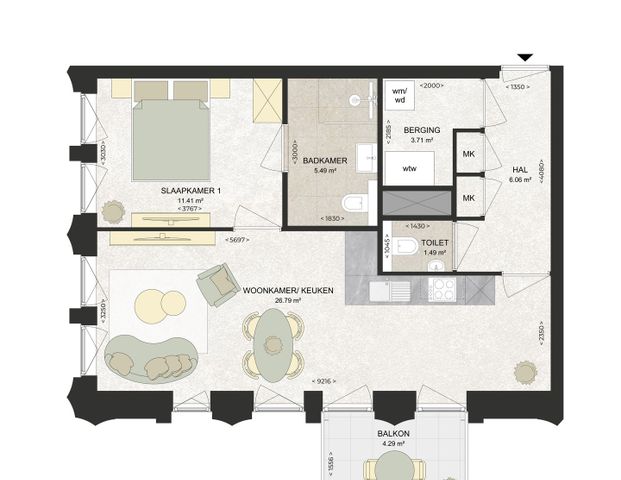 Appartement te huur: Kennedylaan 312 2035 TR Haarlem - Photo 1