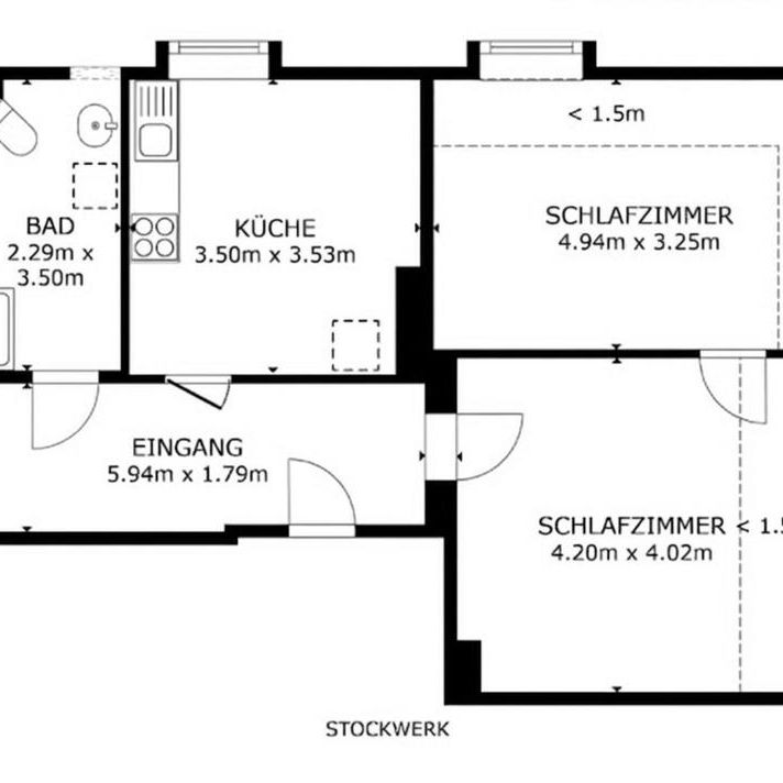 Frisch renovierte 2-Zimmer-Whg. mit EBK & modernem Bad in Witten-Annen - Photo 1