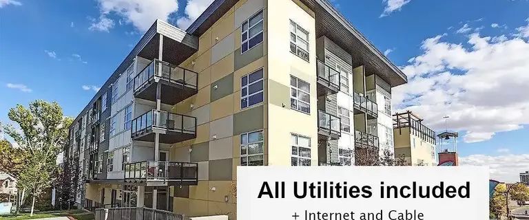 Fully furnished 2 bed, 2 bath Top floor Corner Unit in Bridgeland | 307 - 515 4 Ave NE, Calgary - Photo 1