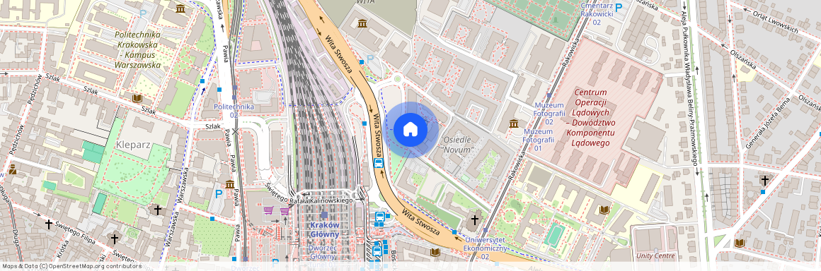 Rakowicka, Warszawskie, Stare Miasto, Kraków