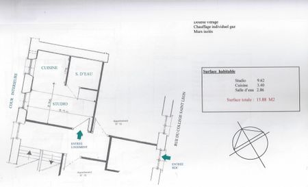 Location Appartement 1 pièce 16m² - Photo 5