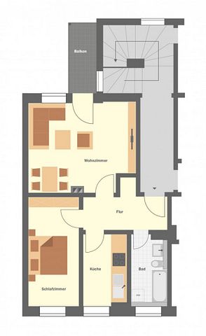 Wohnung, 2 Zimmer (58,9 m²) - Photo 2