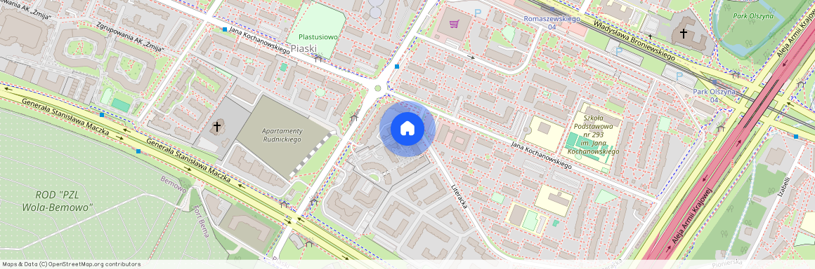 ul. gen. Klemensa Rudnickiego, Piaski, Bielany, Warszawa, mazowieckie