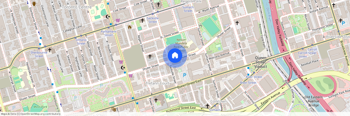 google map, Old Toronto, Old Toronto, Toronto, M5A 1X6