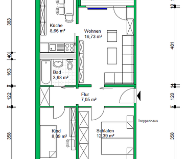 3-Raumwohnung sofort frei - Foto 3