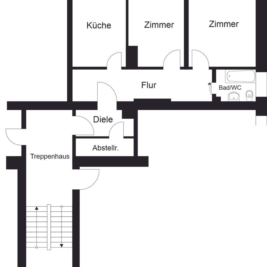 + Gemütliche 2-Raum-Wohnung + - Foto 1