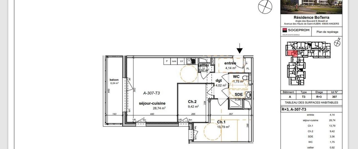 location Appartement T3 DE 66.14m² À ANGERS - Photo 1