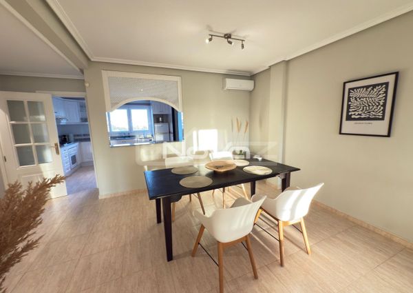 Noble luxury. Two bedroom apartment in a quiet urbanization overlooking the sea and golf cour