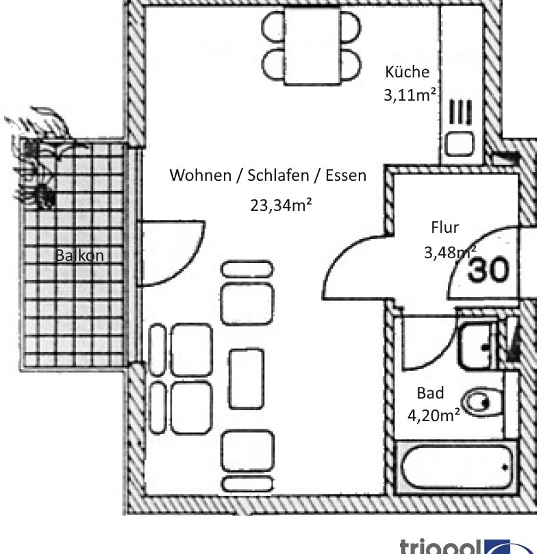 Gemütliche 1-Zi-Wohnung mit Balkon am Stadtrand von Dresden. - Foto 2