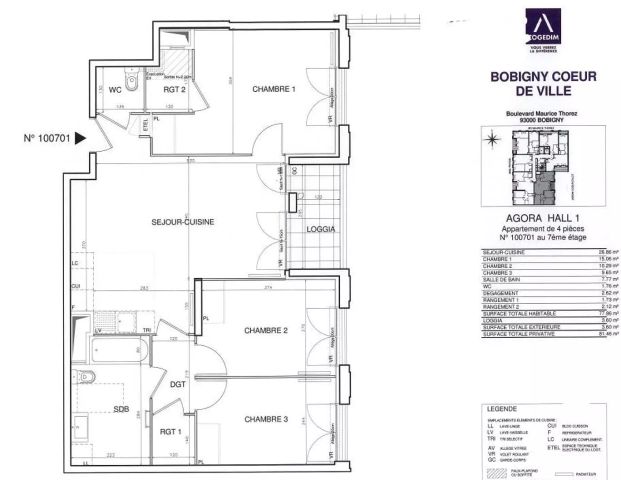 location Appartement T4 DE 76.9m² À BOBIGNY - Photo 1