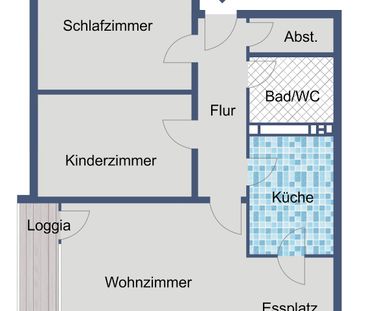 3-Zimmer-Erdgeschosswohnung mit Balkon in Neu-Isenburg-Zeppelinheim - Foto 2