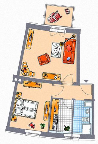 Hell und freundliche 2-Raum-Wohnung mit Balkon - Foto 5