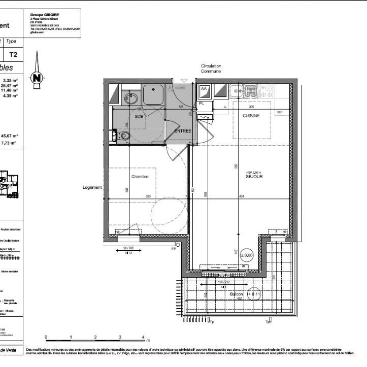 Appartement T2 à louer - 45 m² - Photo 2