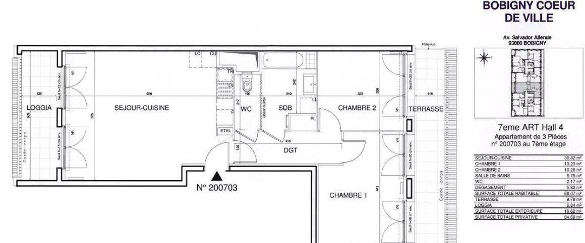 location Appartement T3 DE 68.2m² À BOBIGNY - Photo 1