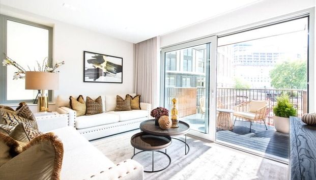 This 3 bedroom apartment is located on the first floor. A large open plan living/dining area has been furnished with the most luxury furnishings and fabrics and leads out onto your very own large private balcony. EPC Rating B | Council Tax: G - Photo 1