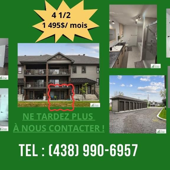 Logement 4 1/2 à louer (IMMÉDIATEMENT) - Photo 1