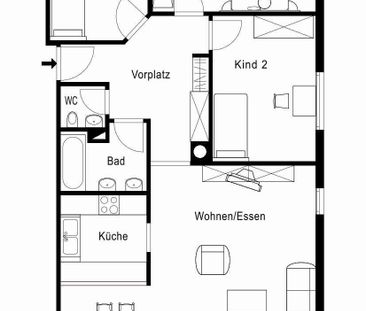 4.5 Zimmer, 94 m², 1. Stock - Photo 5