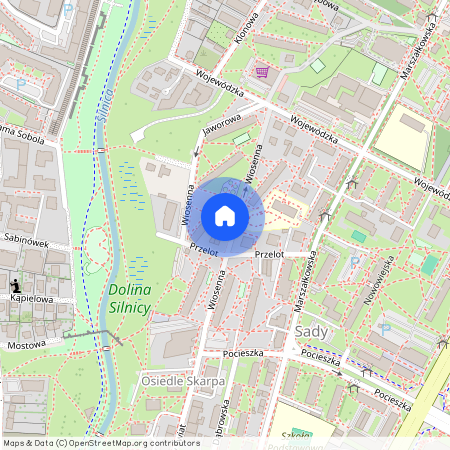 ul. Wiosenna, Sady, Kielce, świętokrzyskie