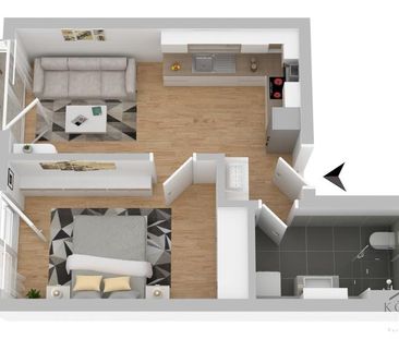 Moderne Neubau-Wohnung für Alleinstehende in Untergriesbach zu verm... - Photo 1