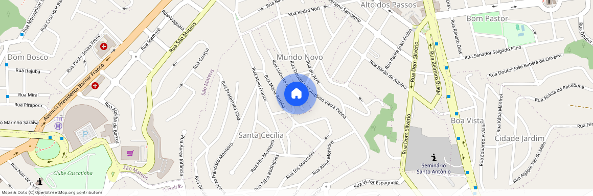 Rua Luciana Monteiro, Santa Cecília, Juiz de Fora, MG, 36026210