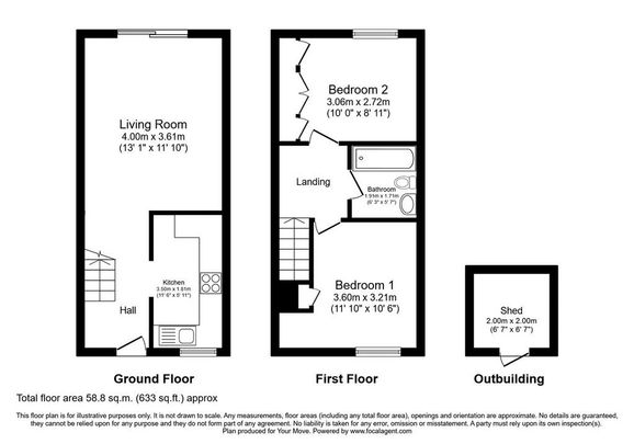 2 bedroom house to rent - Photo 1