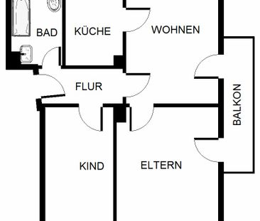 Demnächst frei! 3-Zimmer-Wohnung in Gelsenkirchen Hassel - Foto 1