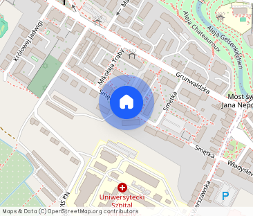 2-pokojowe mieszkanie w centrum z widokiem, parking ul. Smętka - Zdjęcie 1