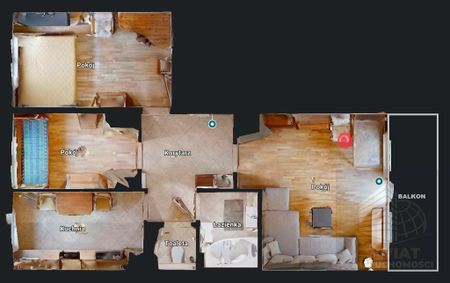 3 pok. na wynajem Centrum częściowo umeblowane - Zdjęcie 3