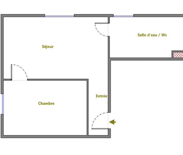 2 pièces - Meublé - 28,19 m² - 1er étage - Colocation non autorisée - Photo 1