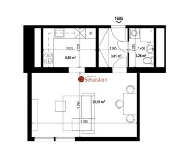 Pronájem bytu 1+1 36 m², Antonína Sochora 1516, Teplice - Photo 6