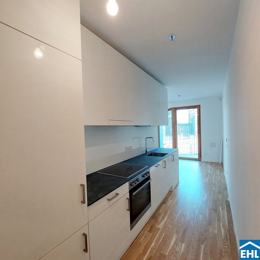 Sonnwendviertel: 1-Zimmer-Wohnung mit Balkon in der 14. Etage – Fitnessraum, Co-Working & Rooftop-Terrasse inklusive! - Photo 1